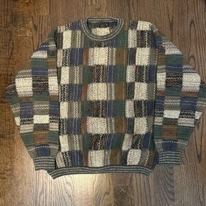 Men's Tosani Medium Patchwork Sweater - Multicolor